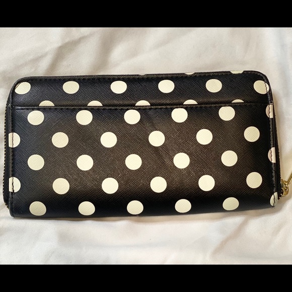 Olivia+joy Black and White Polka Dot Wallet - Picture 3 of 7